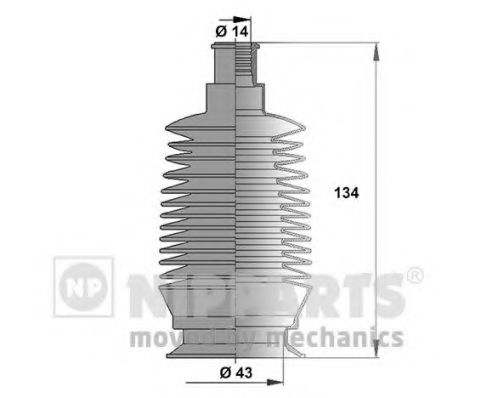 Комплект пылника, рулевое управление NIPPARTS N2848010