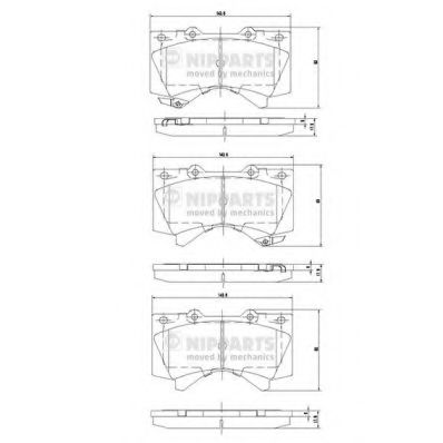 Комплект тормозных колодок, дисковый тормоз NIPPARTS N3602136