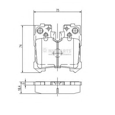 Комплект тормозных колодок, дисковый тормоз NIPPARTS N3612037