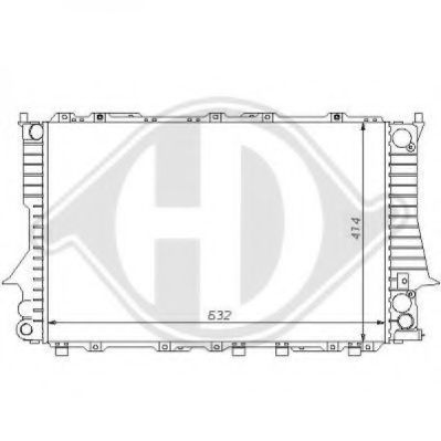 Радиатор, охлаждение двигателя DIEDERICHS 8101141