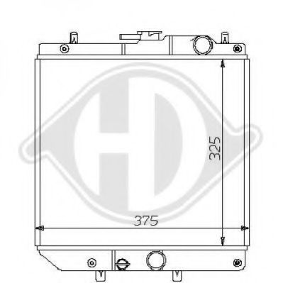 Радиатор, охлаждение двигателя DIEDERICHS 8108110