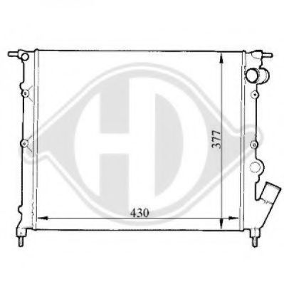 Радиатор, охлаждение двигателя DIEDERICHS 8129127