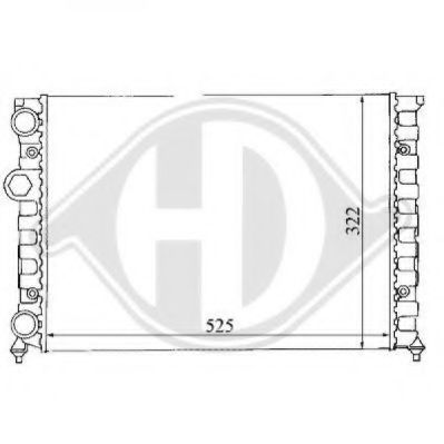 Радиатор, охлаждение двигателя DIEDERICHS 8138133