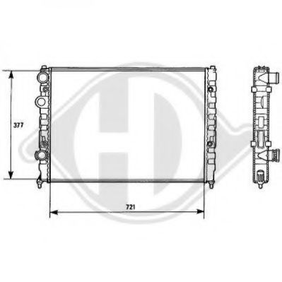 Радиатор, охлаждение двигателя DIEDERICHS 8138141