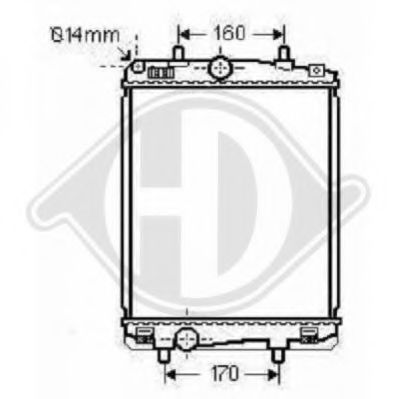 Радиатор, охлаждение двигателя DIEDERICHS 8660006