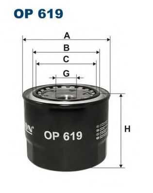 Масляный фильтр FILTRON OP619