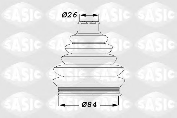 Комплект пылника, приводной вал SASIC 1900016