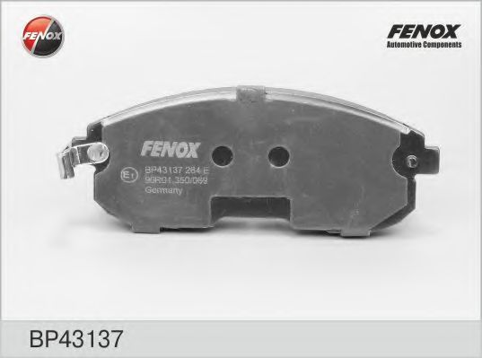 Комплект тормозных колодок, дисковый тормоз FENOX BP43137