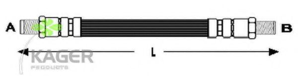 Тормозной шланг KAGER 38-0419