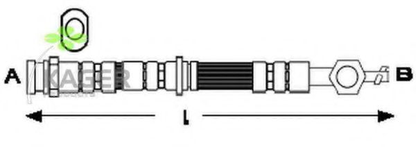 Тормозной шланг KAGER 38-0437