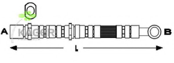 Тормозной шланг KAGER 38-0671