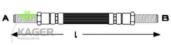 Тормозной шланг KAGER 38-0742