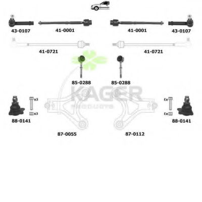 Подвеска колеса KAGER 800294