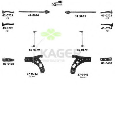 Подвеска колеса KAGER 800439