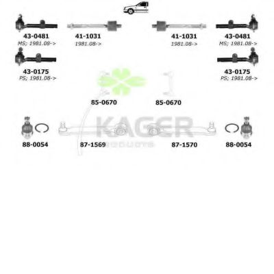 Подвеска колеса KAGER 800944