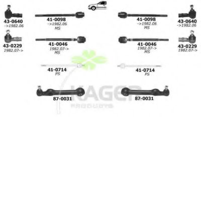 Подвеска колеса KAGER 801378