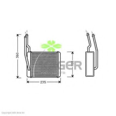 Теплообменник, отопление салона KAGER 32-0040