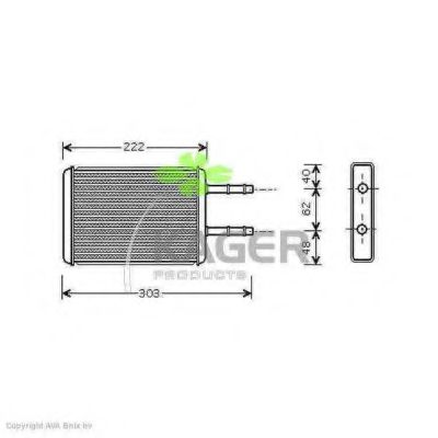Теплообменник, отопление салона KAGER 32-0307