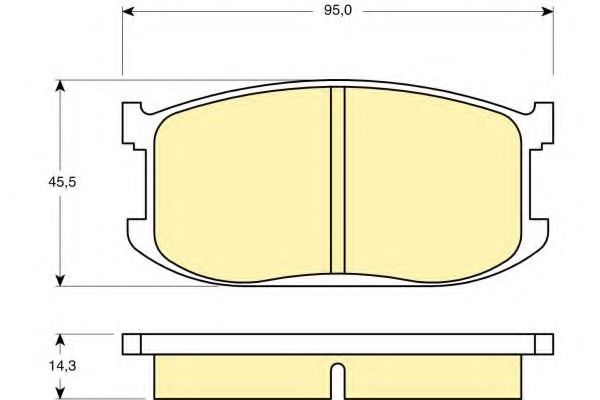 Комплект тормозных колодок, дисковый тормоз GIRLING 6102529