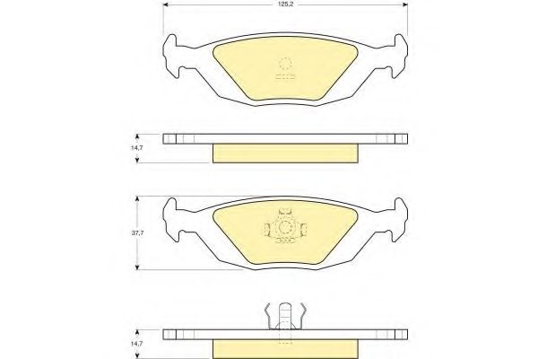 Комплект тормозных колодок, дисковый тормоз GIRLING 6103922