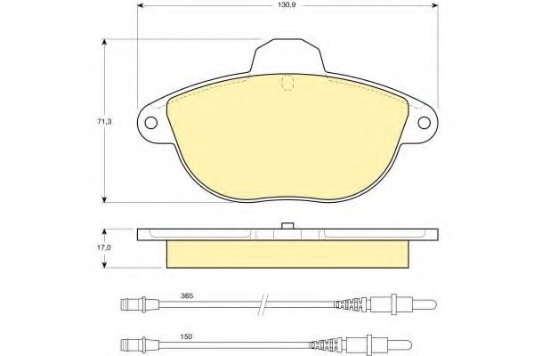 Комплект тормозных колодок, дисковый тормоз GIRLING 6113013