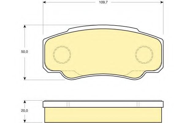 Комплект тормозных колодок, дисковый тормоз GIRLING 6115219