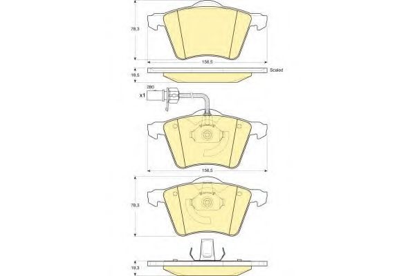 Комплект тормозных колодок, дисковый тормоз GIRLING 6115382