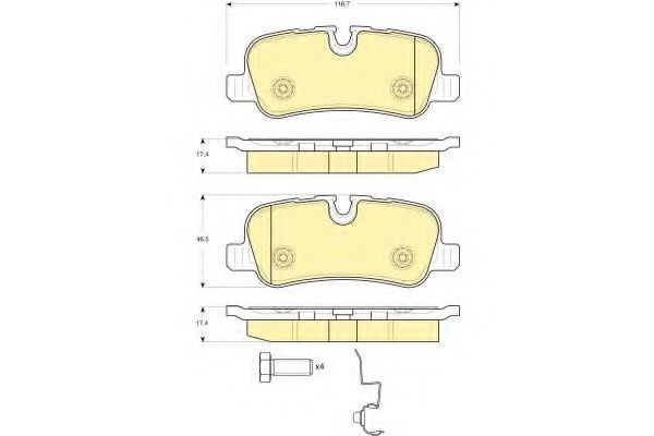 Комплект тормозных колодок, дисковый тормоз GIRLING 24192