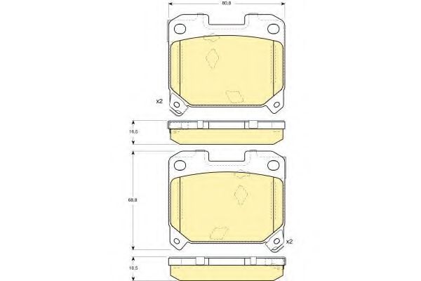 Комплект тормозных колодок, дисковый тормоз GIRLING 6131059