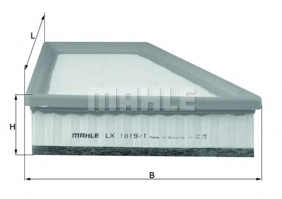 Воздушный фильтр MAHLE ORIGINAL LX 1819/1