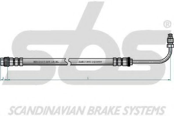 Тормозной шланг sbs 1330853755