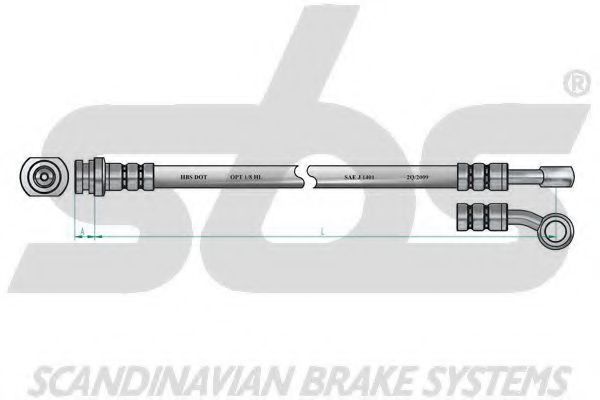 Тормозной шланг EURODEAL AUTOPARTS 50037