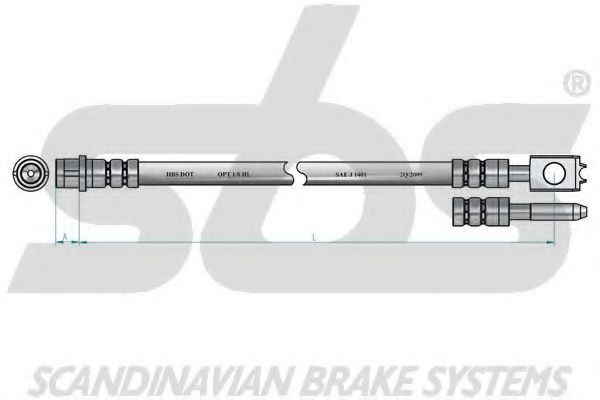 Тормозной шланг EURODEAL AUTOPARTS 50102