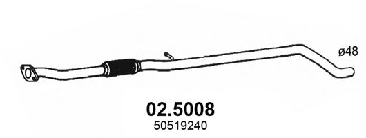 Труба выхлопного газа ASSO 02.5008