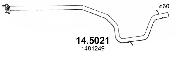 Труба выхлопного газа ASSO 14.5021