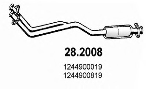 Предглушитель выхлопных газов ASSO 28.2008
