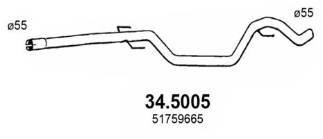 Труба выхлопного газа ASSO 34.5005