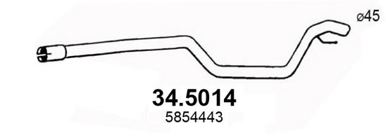 Труба выхлопного газа ASSO 345014