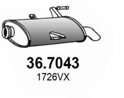 Глушитель выхлопных газов конечный ASSO 36.7043