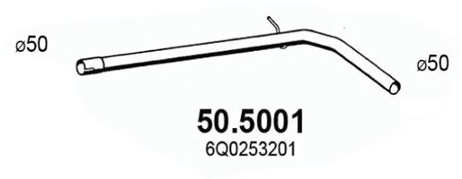 Труба выхлопного газа ASSO 50.5001