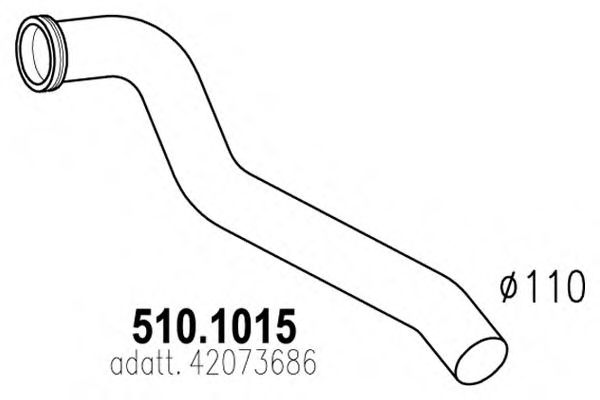 Труба выхлопного газа ASSO 510.1015