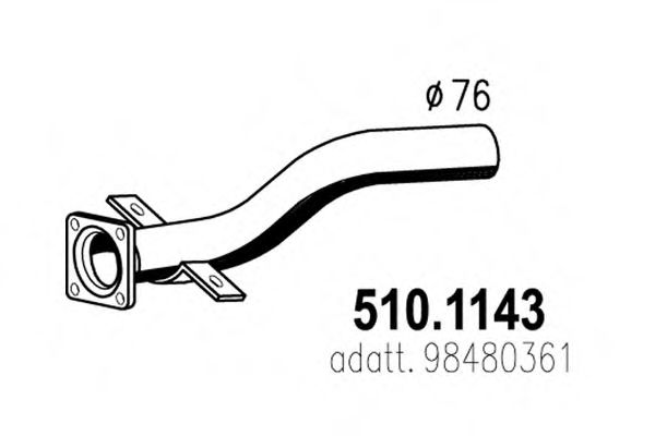 Труба выхлопного газа ASSO 510.1143