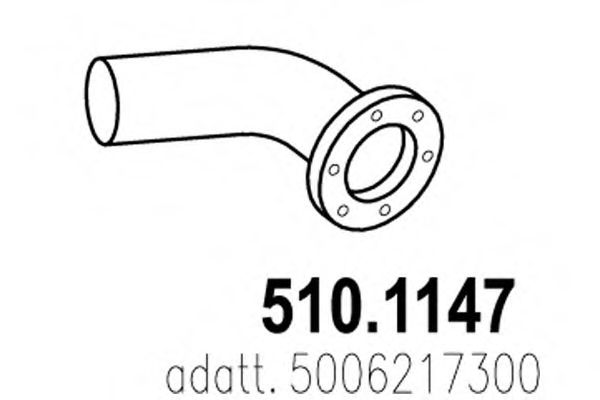 Труба выхлопного газа ASSO 510.1147