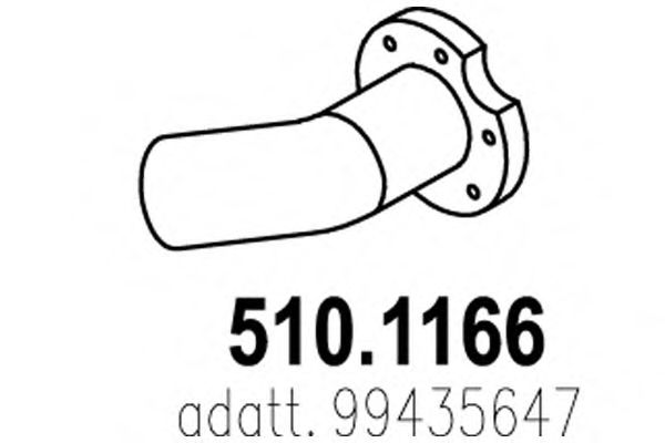 Труба выхлопного газа ASSO 510.1166