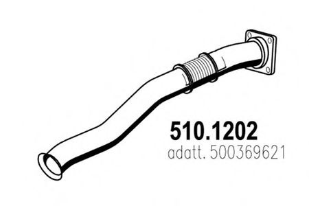 Труба выхлопного газа ASSO 510.1202