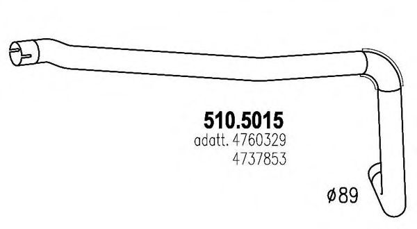 Труба выхлопного газа ASSO 510.5015