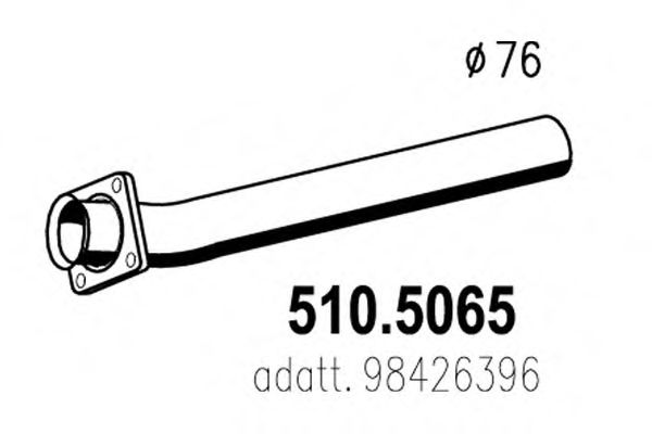 Труба выхлопного газа ASSO 510.5065