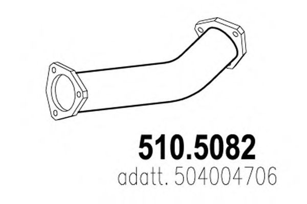 Труба выхлопного газа ASSO 510.5082