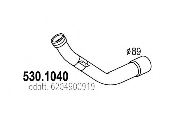 Труба выхлопного газа ASSO 530.1040