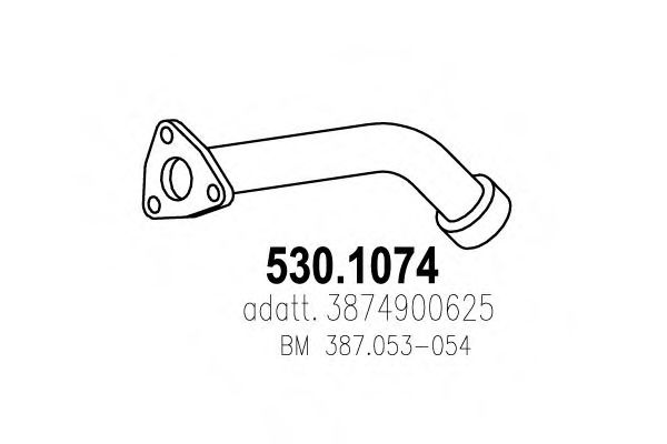 Труба выхлопного газа ASSO 530.1074